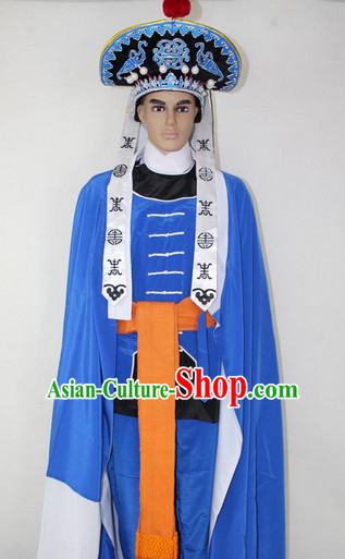 Chinese Ancient Revolutionary Costumes and Hat Complete Set for Men