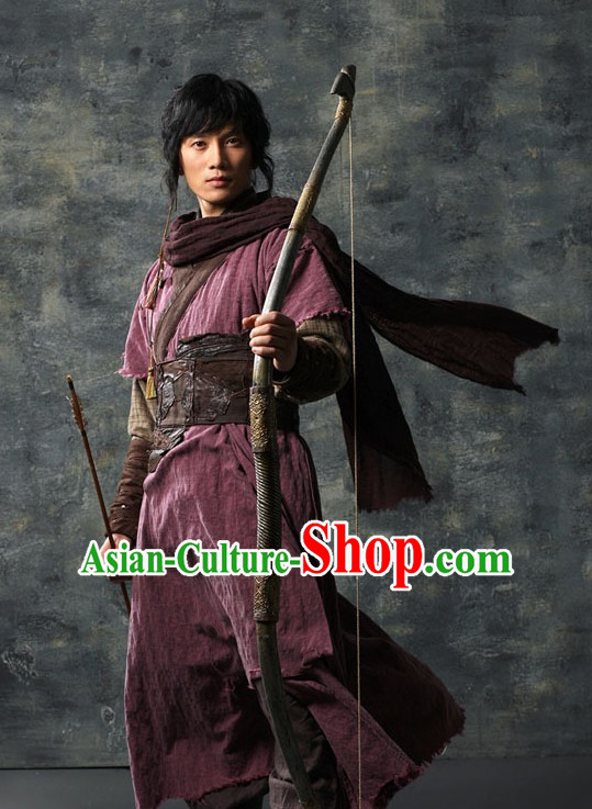 Ancient Korean Archer Costume and Arch Bow Complete Set