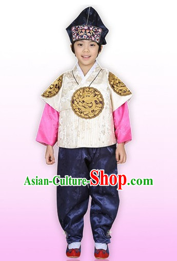 Korean Han Bok Clothes and Hat Complete Set for Children