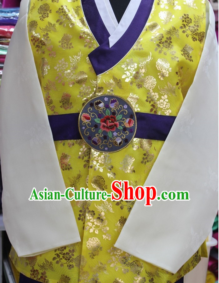 Plus Size Korean Fashion Hanbok Clothing Complete Set for Men