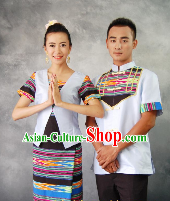 Thailand National Costume 2 Sets for Men and Women