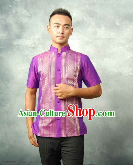 Thailand Traditional Blouse and Pants Complete Set for Men