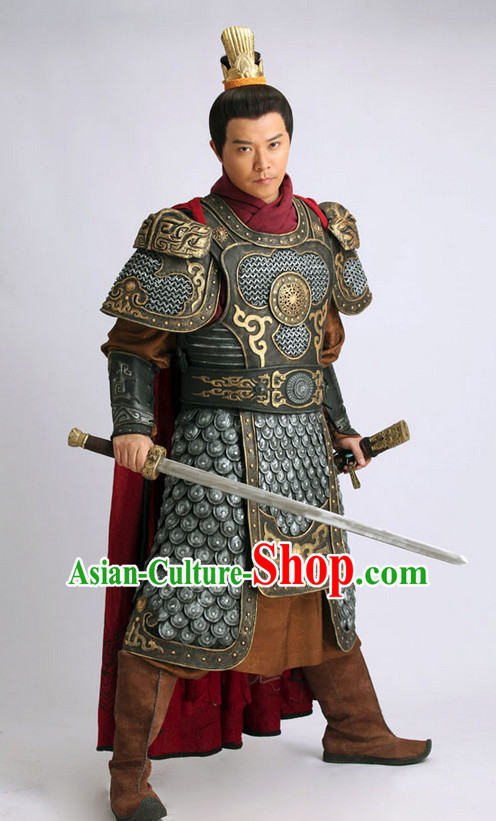 Chinese Ancient Superhero Costume and Helmet Complete Set