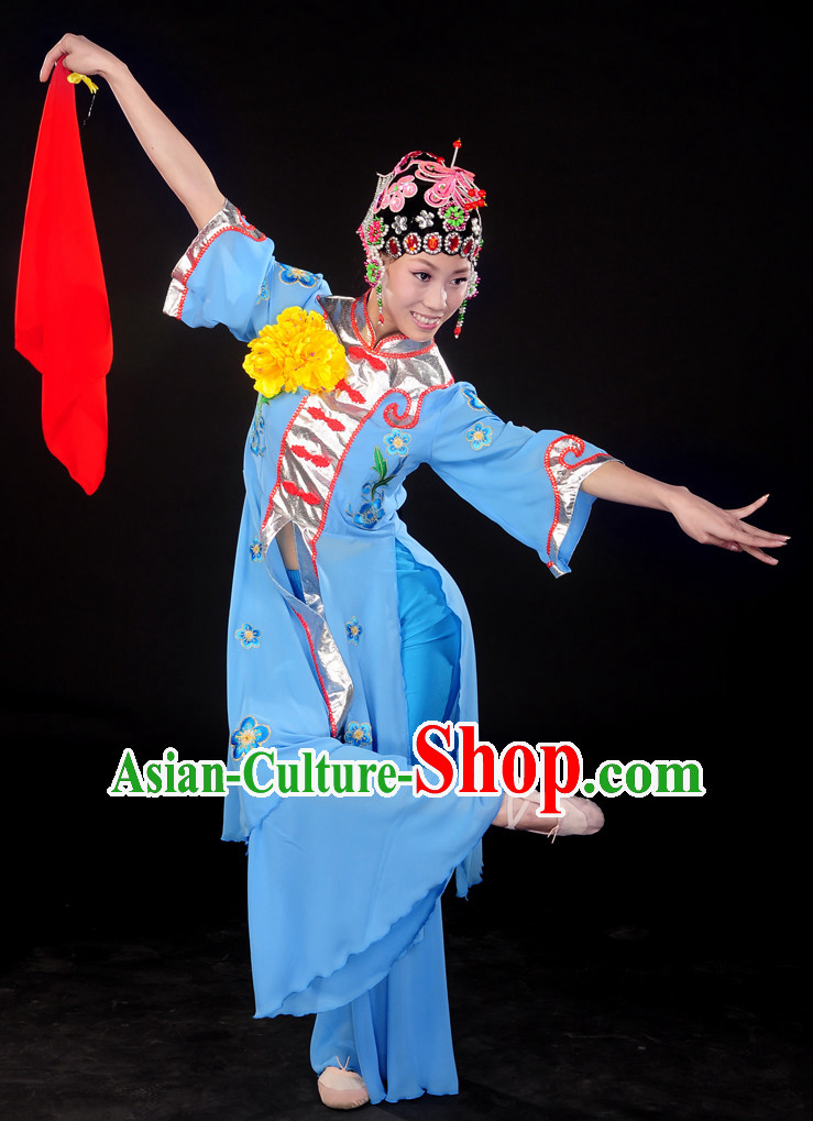 Handkerchief Dance Dresses and Headwear Complete Set for Women