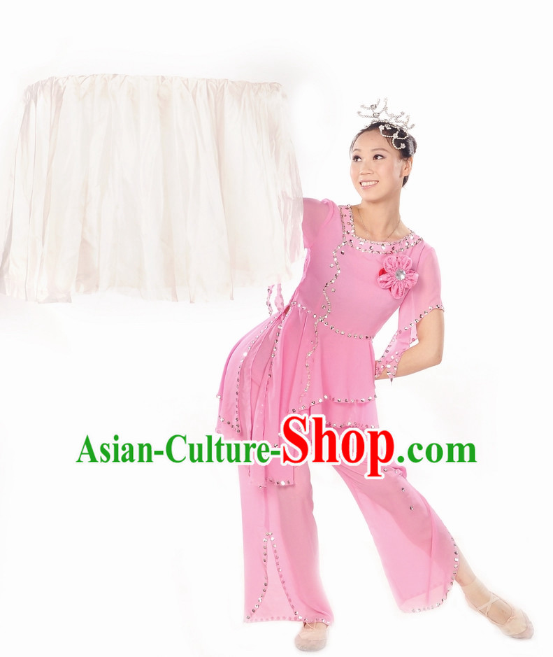 Light Pink Fan Dance Suit for Women