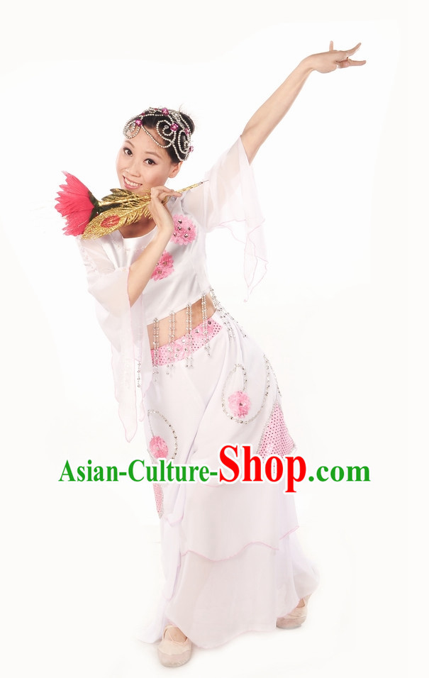 Classic Fan Dance Costume for Girls