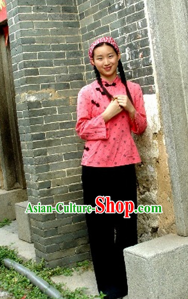Traditional Chinese Hakka Family Dresses and Hat for Women