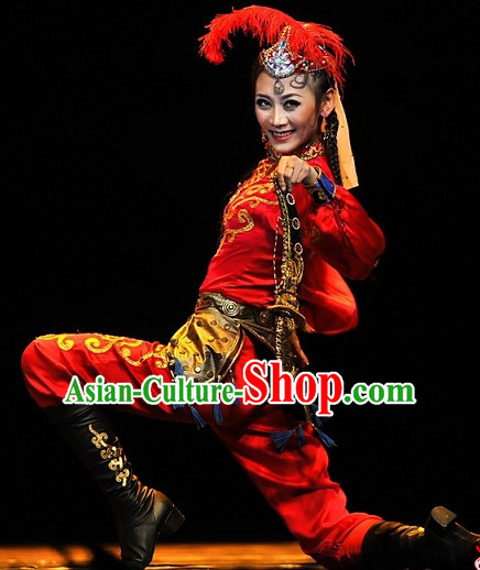 Chinese Ethnic Dance Woman Costume
