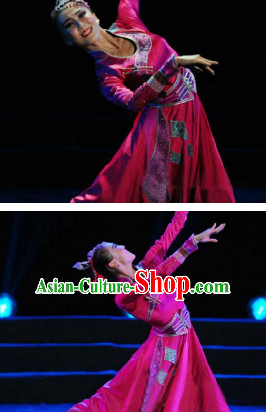 Chinese Mongolian Dance Woman Costume Dance Costumes