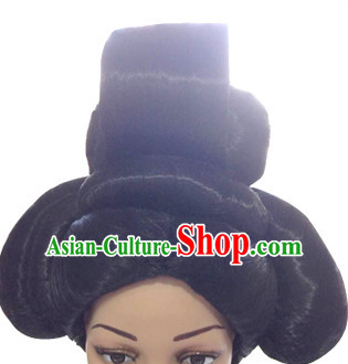 Chinese Ancient Tang Dynasty Queen Black Wigs