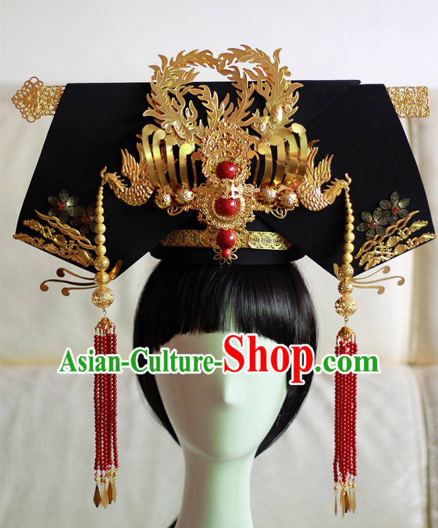 China Qing Manchu Princess Phoenix Hat Qi Tou