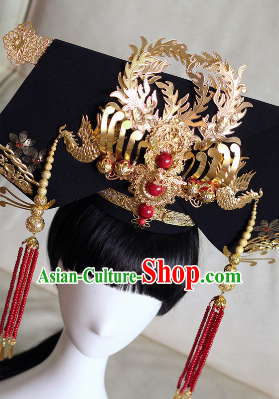 China Qing Manchu Princess Phoenix Hat Qi Tou