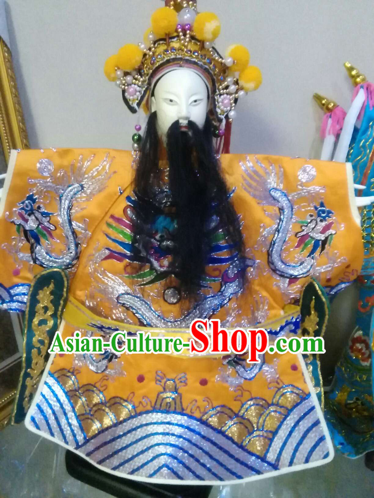 Top Master Made Hands Embroidered Chinese Ancient Emperor Puppet