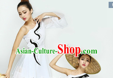 Chinese Quality Classical Dance Costume and Headwear Complete Set for Girls