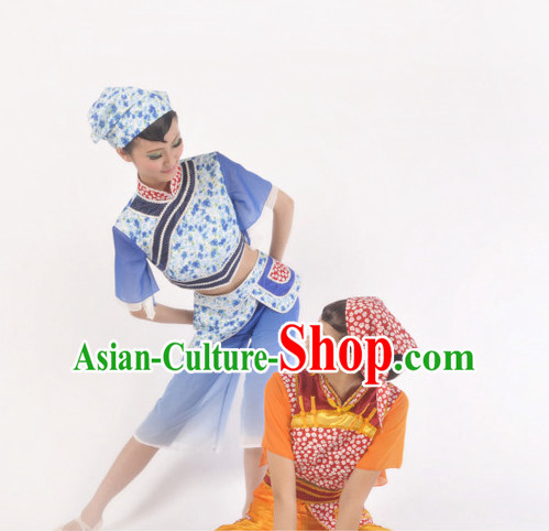 Chinese Kids Folk Dance Costumes for Competition