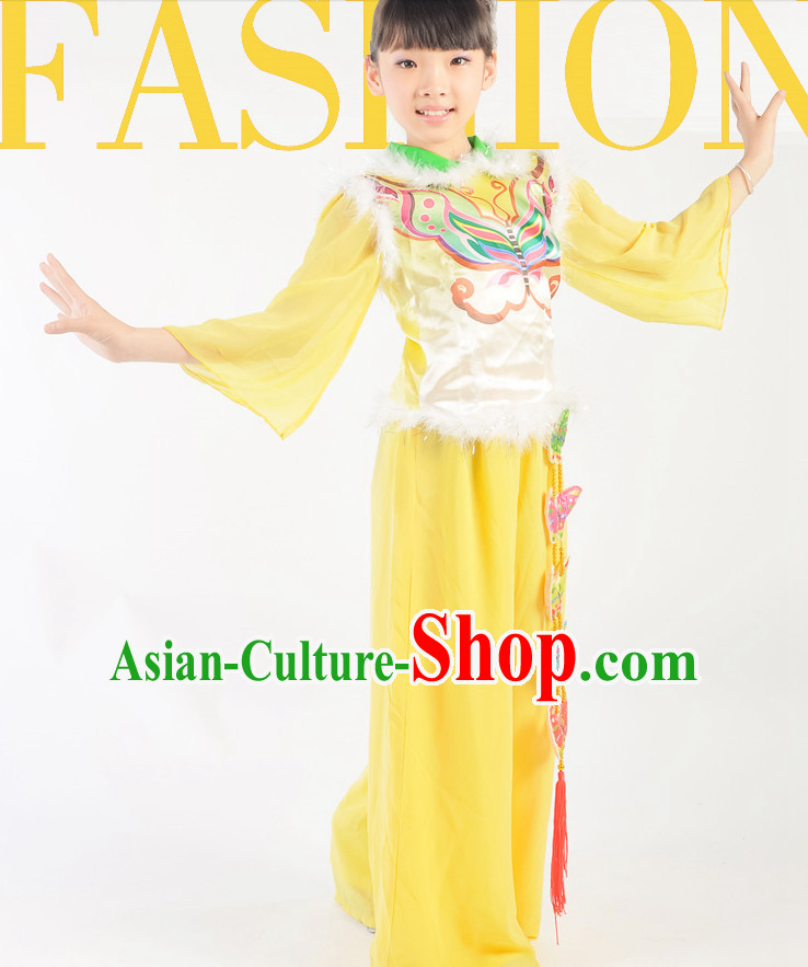 Chinese Kids Folk Dance Costumes for Competition