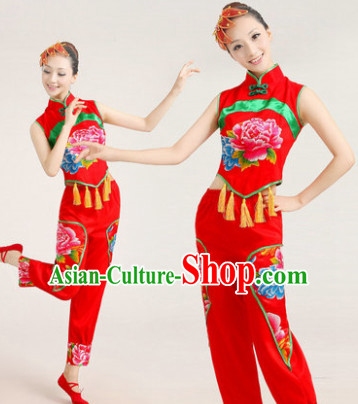 Chinese Folk Dance Costume Dancewear Discount Dane Supply Clubwear Dance Wear China Wholesale Dance Clothes for Women
