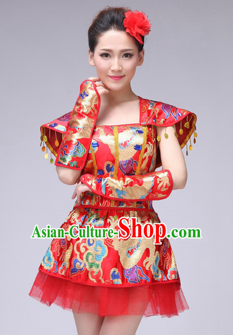 Chinese Drum Dance Costumes Dancewear Discount Dane Supply Clubwear Dance Wear China Wholesale Dance Clothes