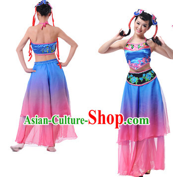 Chinese Folk Ethnic Dance Costume Complete Set