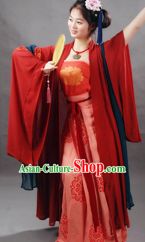 Chinese Hanfu Costume Ancient Costume Traditional Clothing Traditiional Dress Clothing online and Hair Accessories