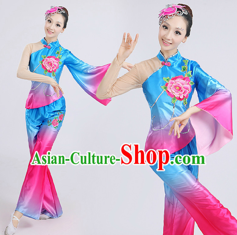 Chinese Blue Dance Costumes Costume Discount Dance Costume Gymnastic Leotard Dancewear Chinese Dress Dance Wear