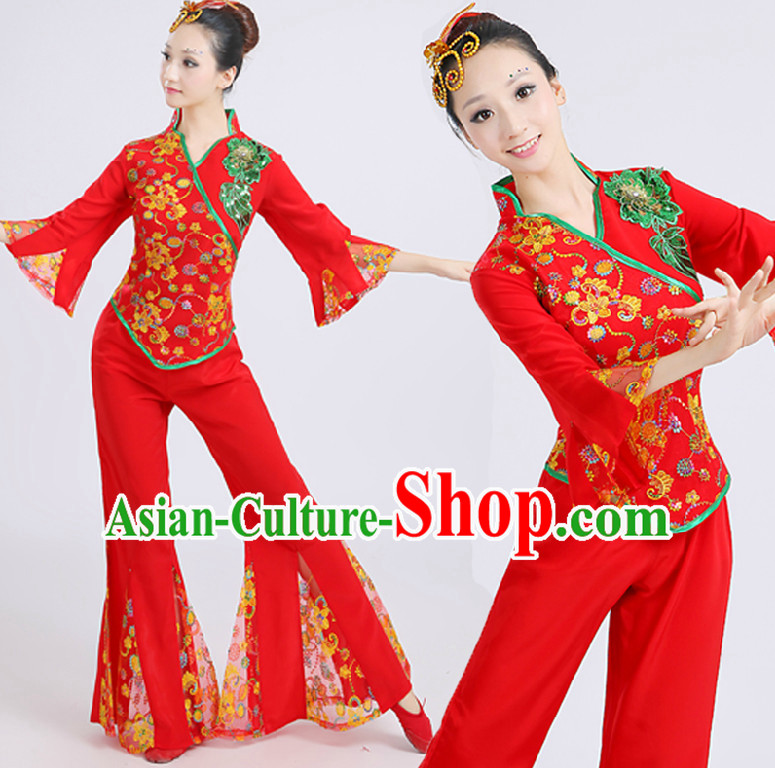 Chinese Folk Dance Costumes Costume Discount Dance Costume Gymnastic Leotard Dancewear Chinese Dress Dance Wear