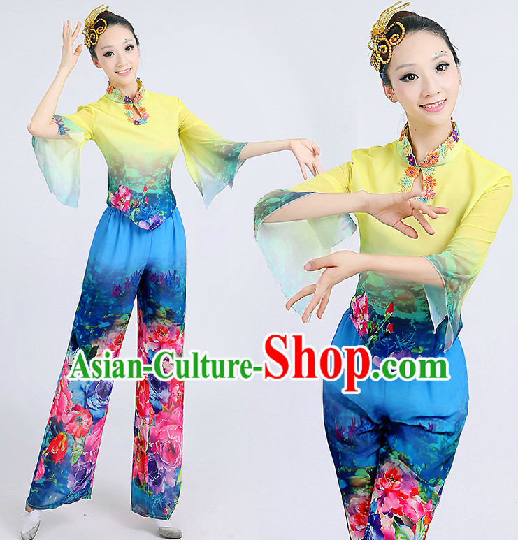 Chinese Classical Dance Costumes Group Dancing Costume Discount Dance Costume Gymnastic Leotard Dancewear China Dress Dance Wear