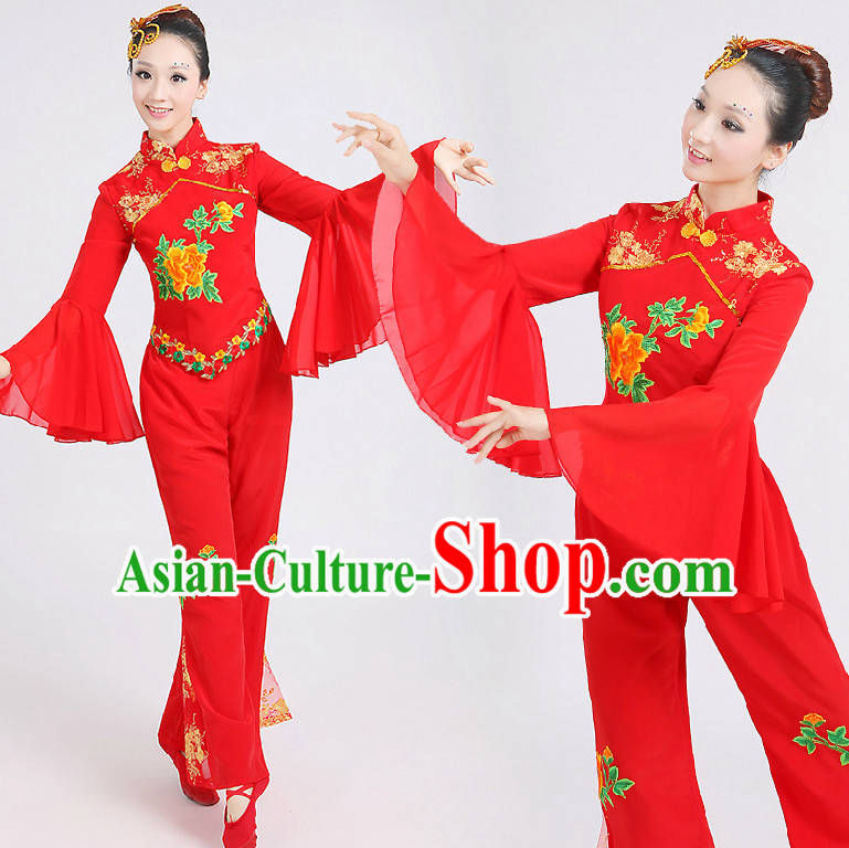 Chinese Classical Dance Costumes Group Dancing Costume Discount Dance Costume Gymnastic Leotard Dancewear China Dress Dance Wear