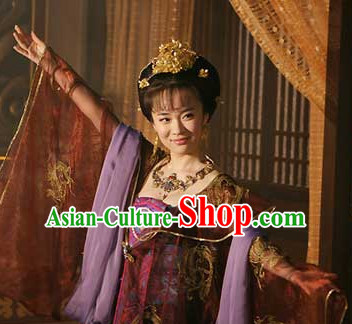 Ancient Chinese Princess Black Wigs and Hair Jewelry