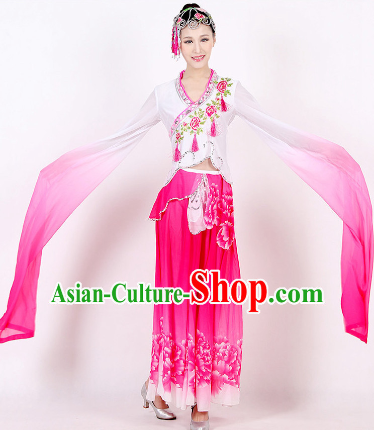 Chinese Long Sleeves Color Transition Dance Costume Discount Dance Costume Ideas Dancewear Supply Dance Wear Dance Clothes Suit