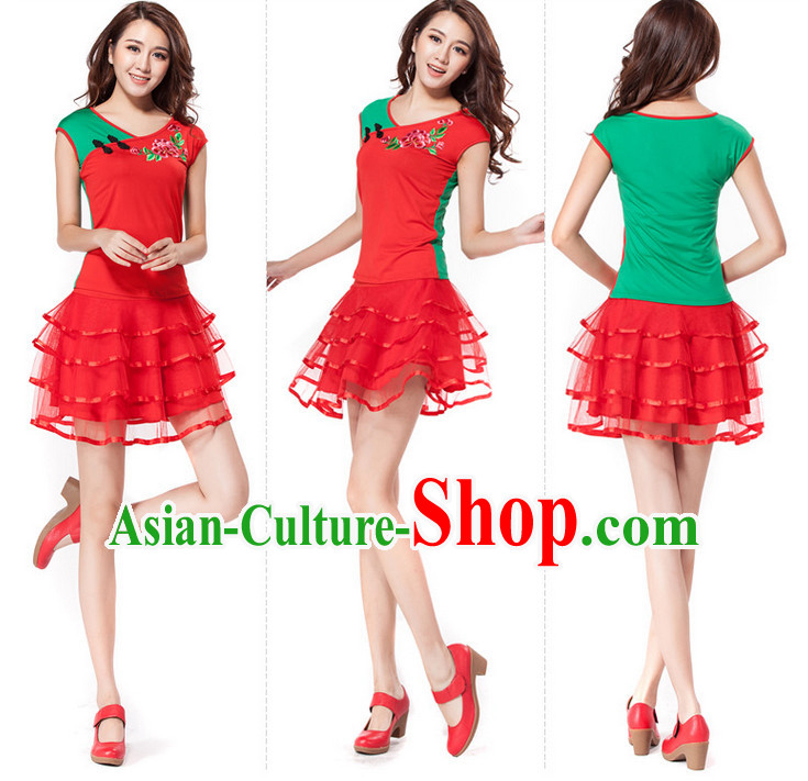 China Style Modern Dance Costume Ideas Dancewear Supply Dance Wear Dance Clothes Suit