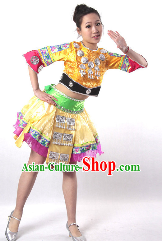 Chinese Style Parade Miao Dance Costume Ideas Dancewear Supply Dance Wear Dance Clothes Suit