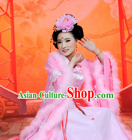 Chinese Women Princess Halloween Costumes Baby Hanfu Clothes Halloween Costume Clothing and Hair Accessories Complete Set