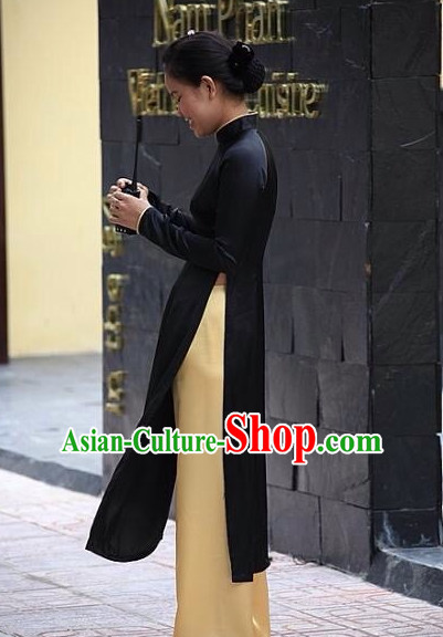 Black Traditional Viet Dresses