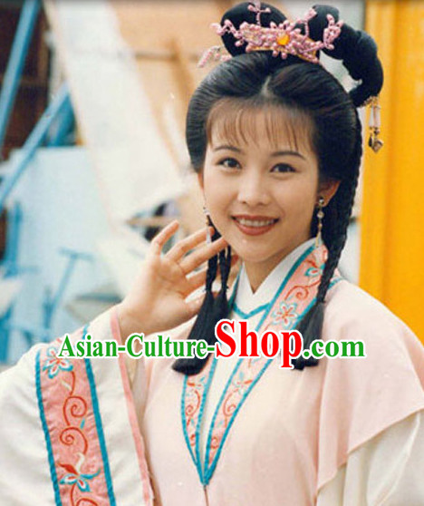Chinese Female Folk Wigs and Hair Accessories