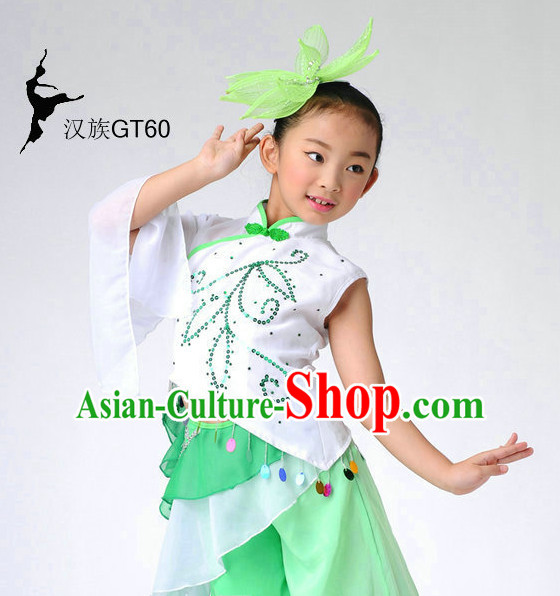 Chinese Stage Performance Ethnic Dancewear Dancing Costume Complete Set for Girls