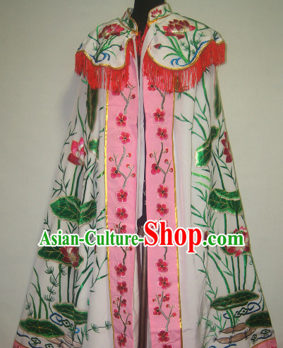 Chinese Opera Lotus Embroidered Mantle for Women