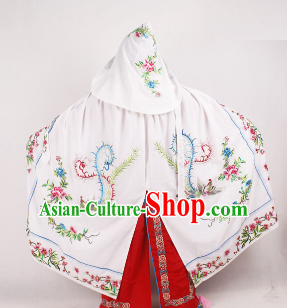 White Phoenix Embroidered Opera Princess Cape Complete Set