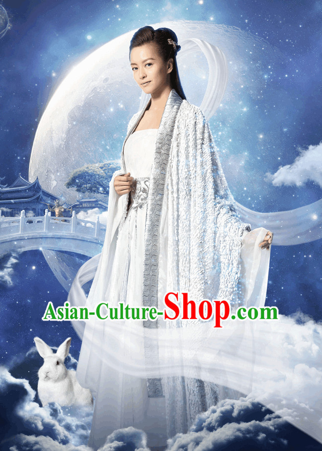 Ancient Chinese Fairytale Chang Er Costume Complete Set for Women