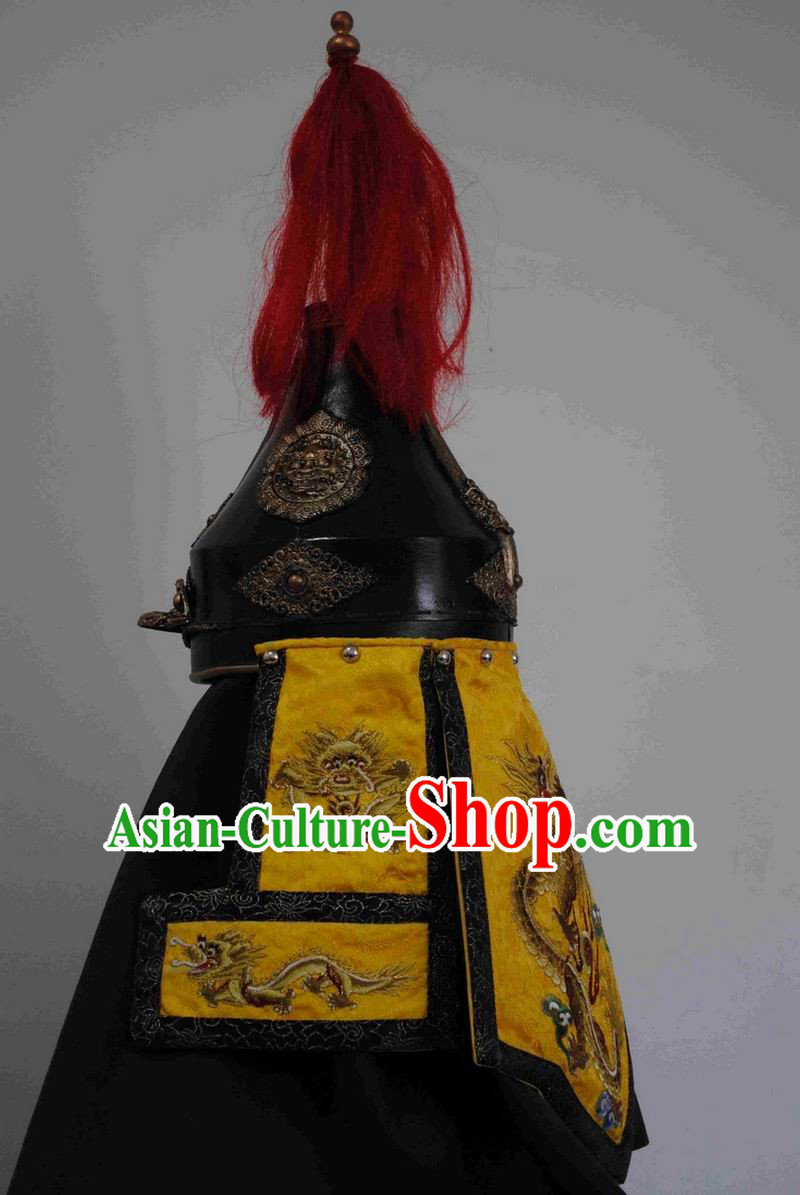 Ancient Qing Emperor Armor Helmet for Men