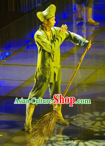 Ancient Asian Monk Costume Uniform for Men