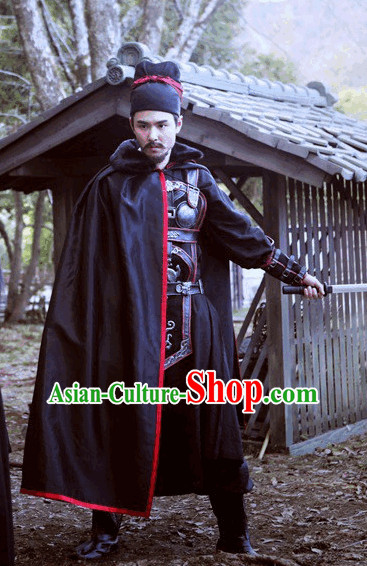 Ancient Tang Dynasty Bodyguard Detective Costumes and Hat Complete Set