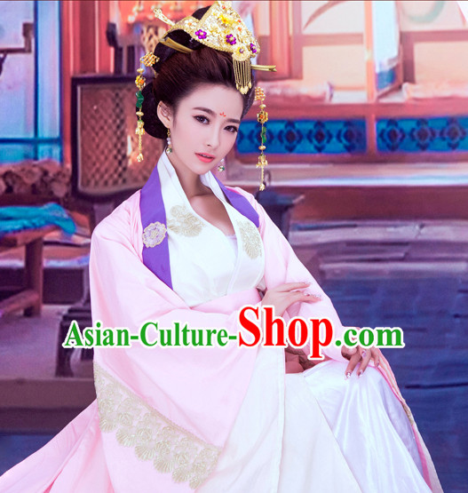 China Asian Fashion Princess Hanfu Dresses and Hair Jewelry Complete Set