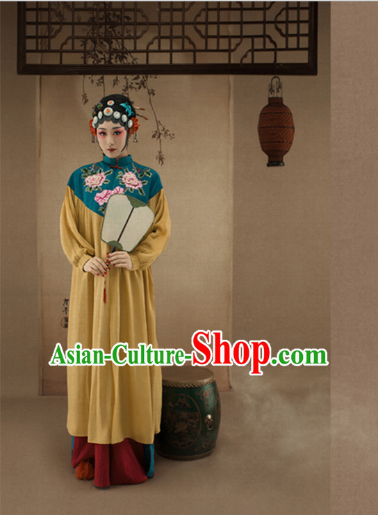 Chinese Opera Costumes and Wigs and Hair Jewelry Complete Set