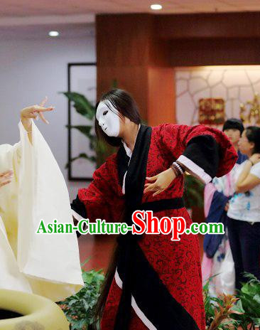 Chinese Classical Dancer Costumes and Headwear Complete Set for Women