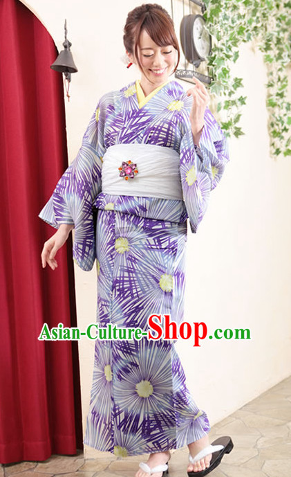 Top Authentic Traditional Japanese Kimonos Kimono Dress Yukata Clothing Garment Complete Set for Women Ladies Girls