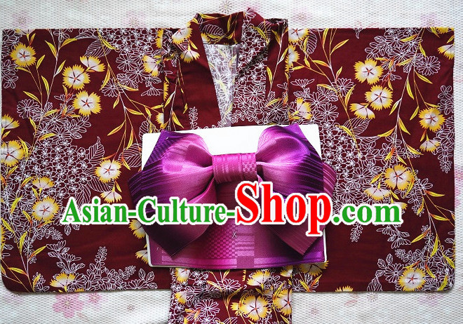 Top Authentic Traditional Japanese Kimonos Kimono Dress Yukata Clothing Garment Complete Set for Women Ladies Girls