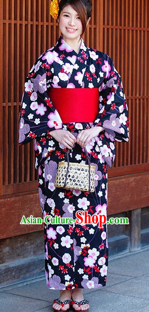 Top Authentic Traditional Japanese Kimonos Kimono Dress Yukata Clothing Garment Complete Set for Women Ladies Girls