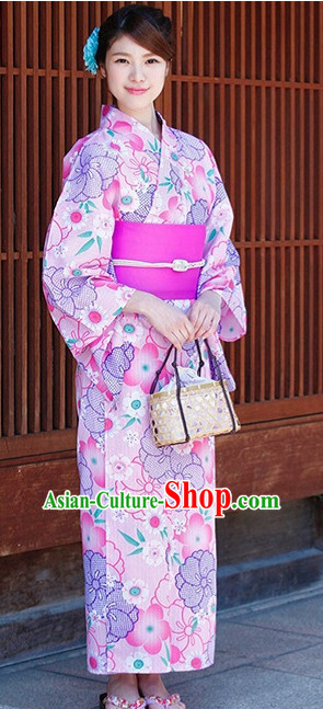 Top Authentic Traditional Japanese Kimonos Kimono Dress Yukata Clothing Garment Complete Set for Women Ladies Girls