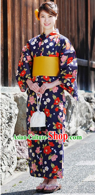 Top Authentic Traditional Japanese Kimonos Kimono Dress Yukata Clothing Garment Complete Set for Women Ladies Girls